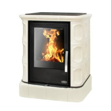 Kachlová kamna ABX Marina s výměníkem, kachlový sokl písková